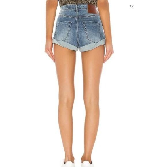 One Teaspoon  High Waist Denim Short Size 24 - Picture 2 of 12